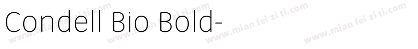 Condell Bio Bold字体转换